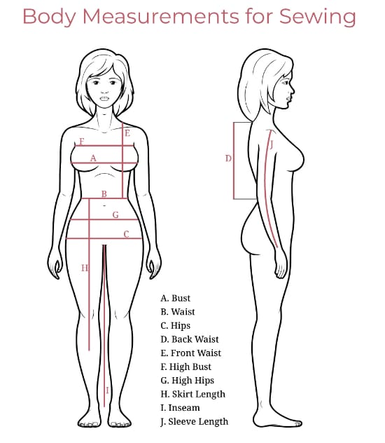 body-measurements for sewing